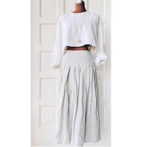 Vintage Calvin Klein Linen High Waisted midi Skirt